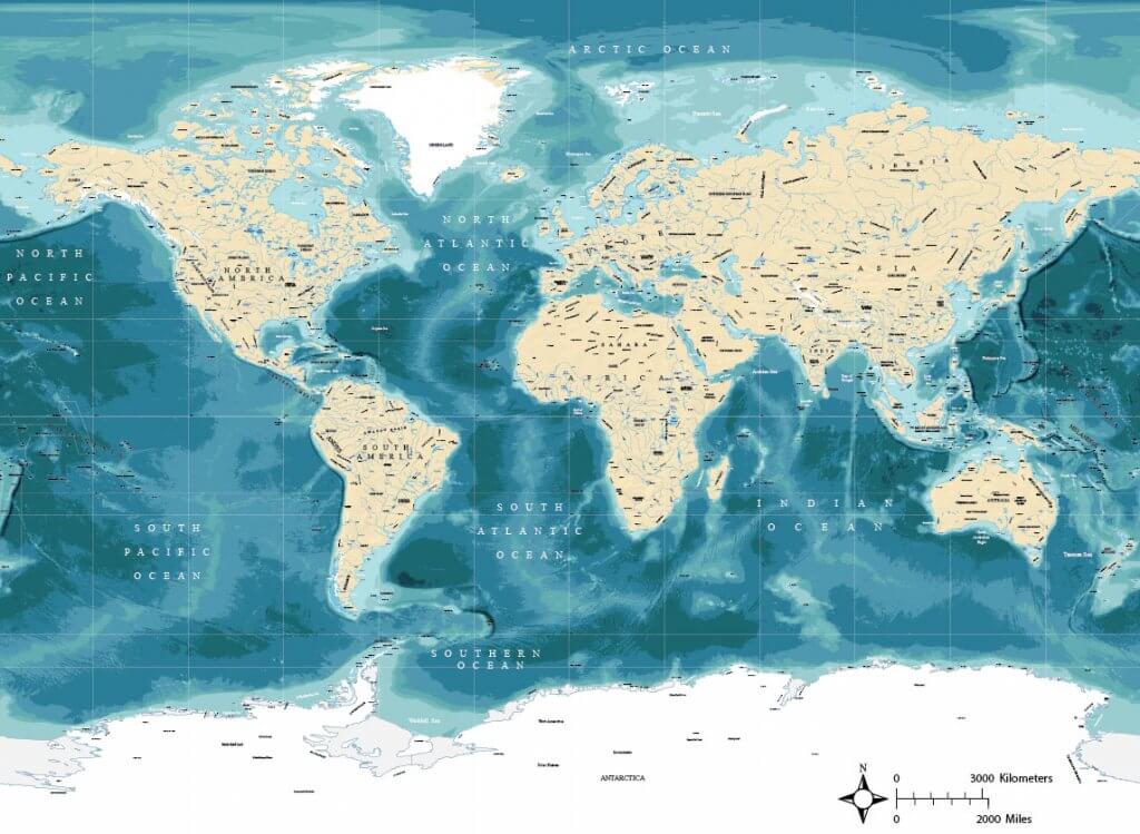 Topographic world vector maps – Maptorian